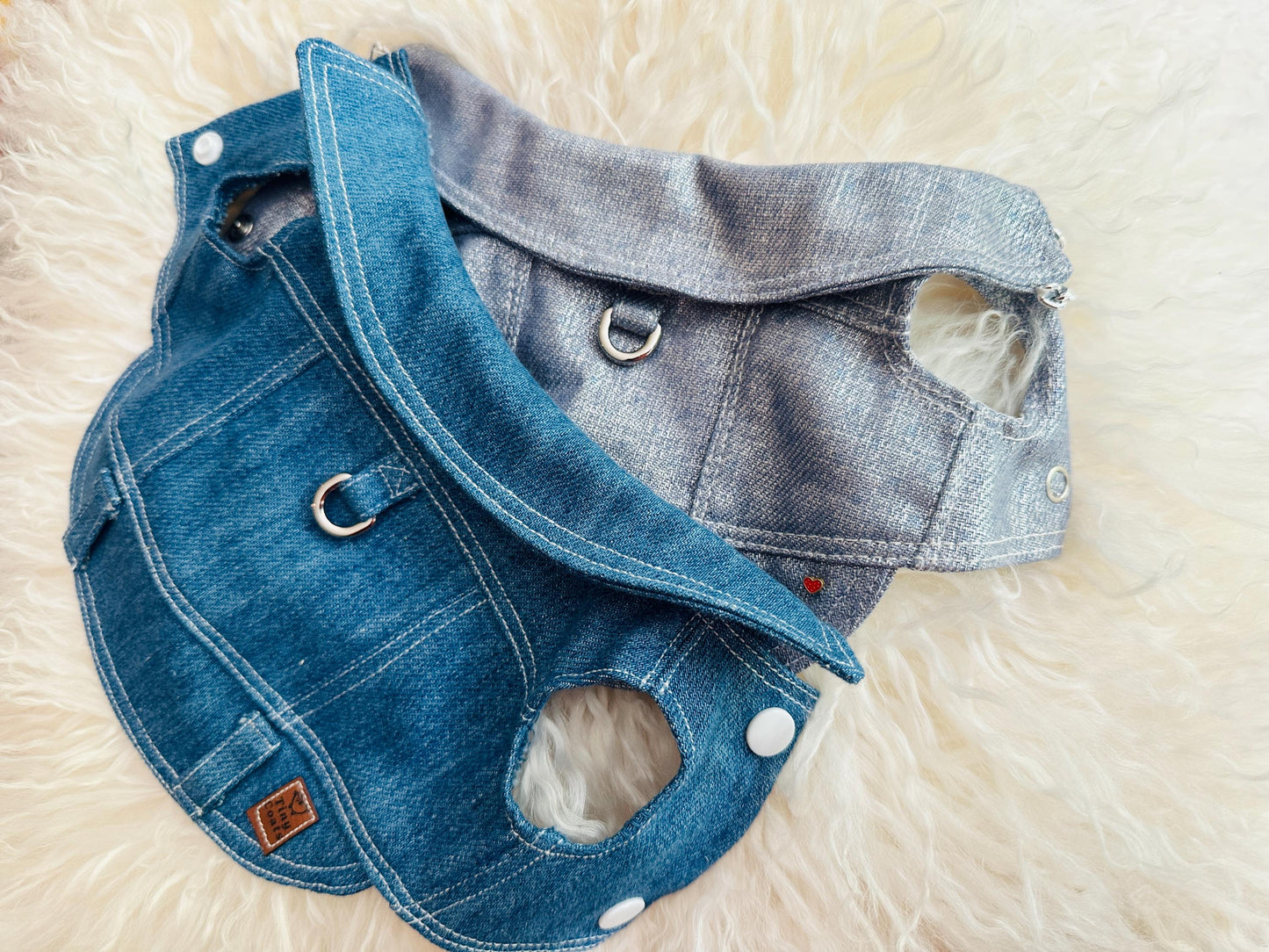 XXXS Metallic Denim Puppy Jacket (chest fit 19-24cm)