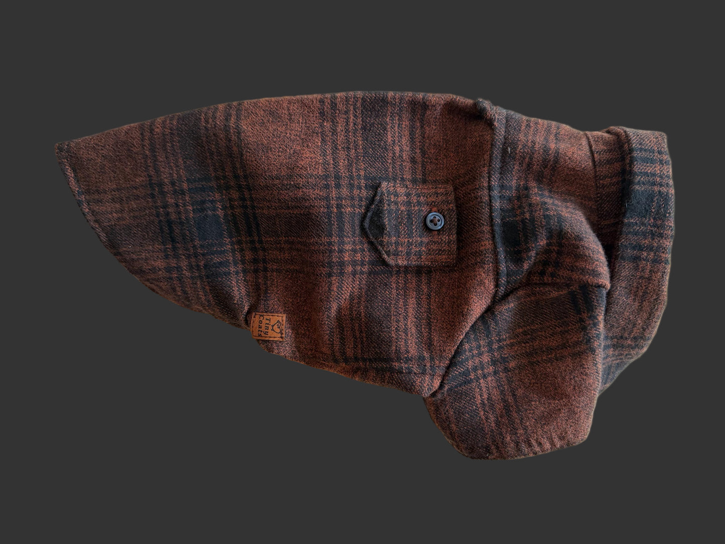 Upcycled Bespoke Flannel smart shirt | Made to measure for a small dog (1-7kg/ 2-15lbs)