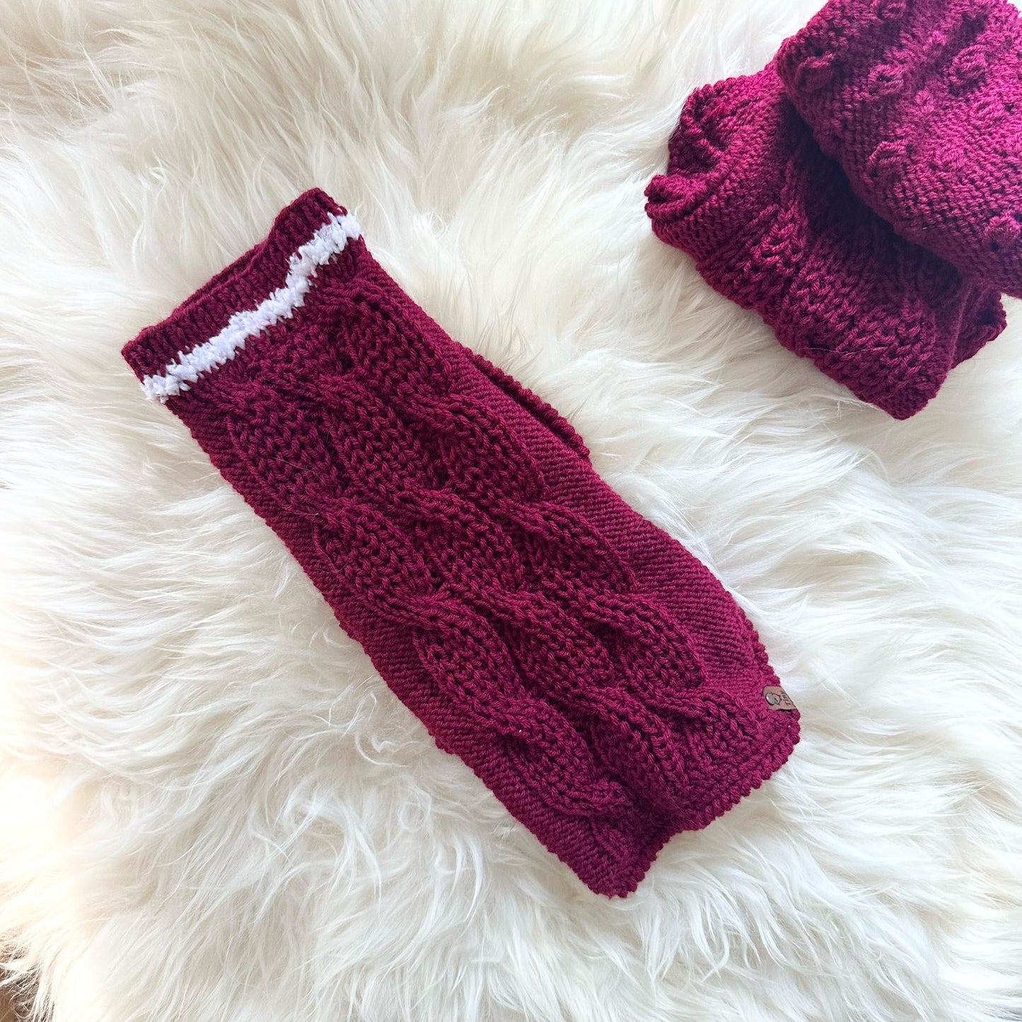 Merino alpaca wool blend hand-knit sweaters for Small Breeds XS S (around 1.8kg-3.5kg)