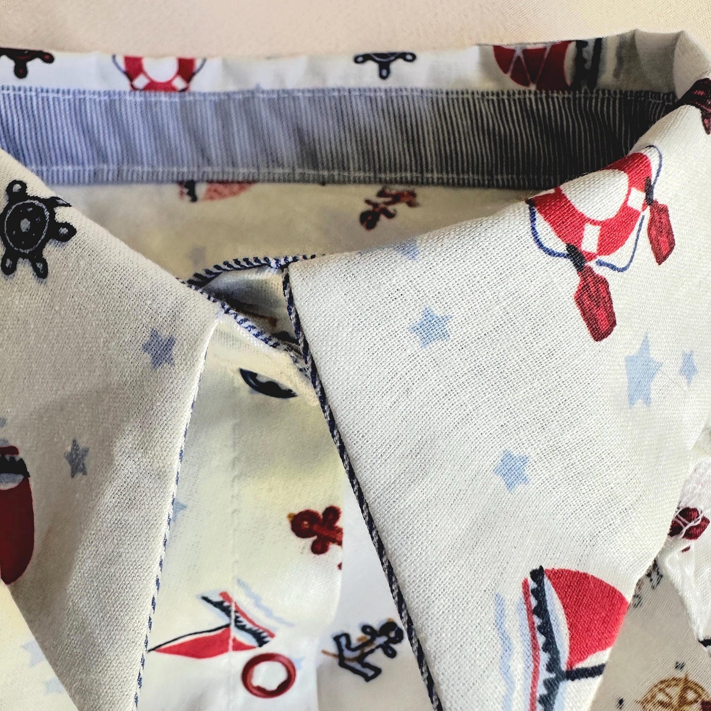 100% Lightweight Cotton Shirt Nautical print