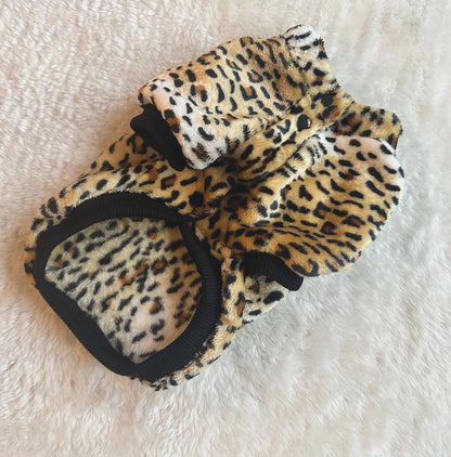 Custom Fit Animal print Fleece Dog Cardigan