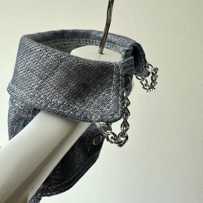 XXXS Metallic Denim Puppy Jacket (chest fit 19-24cm)