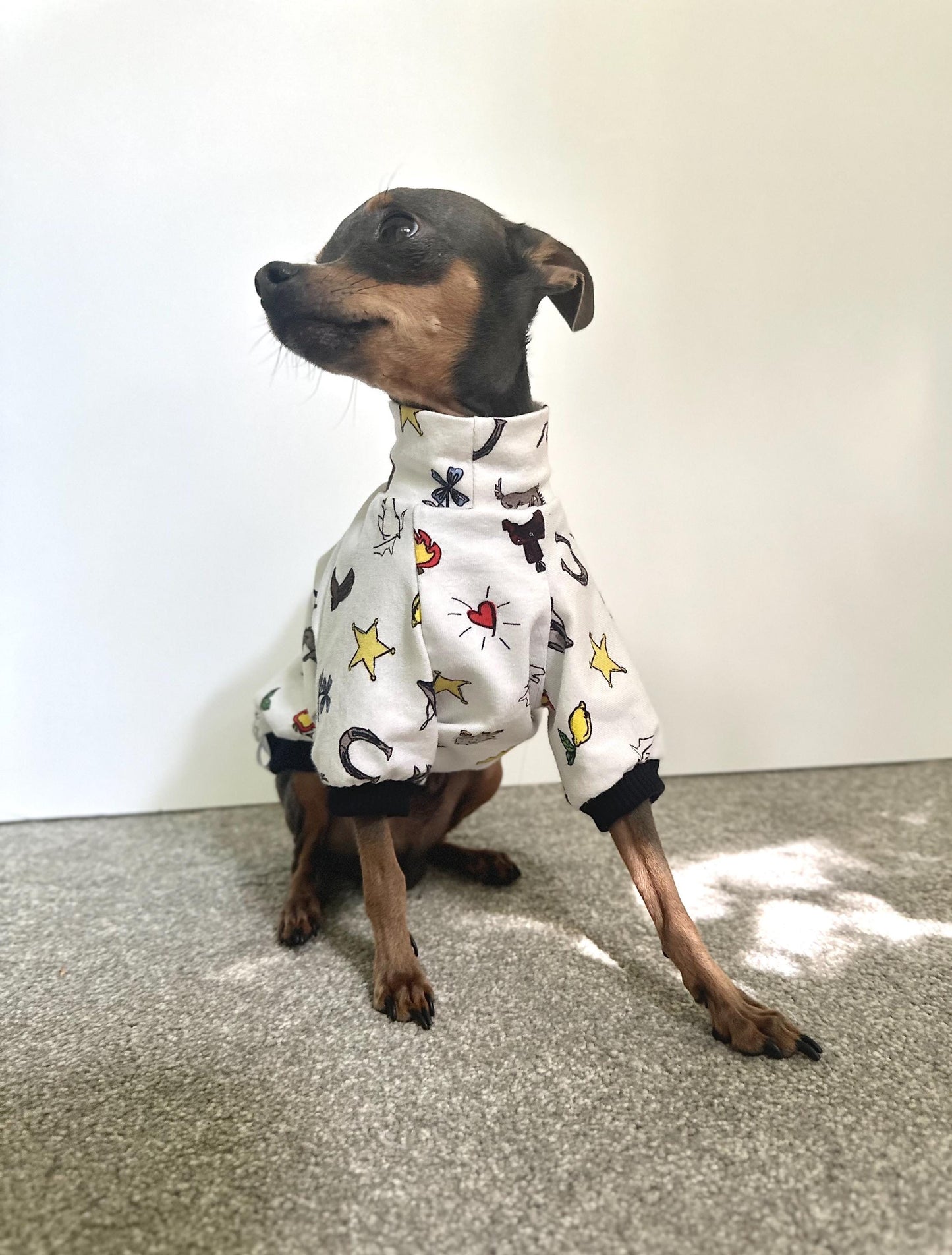 Custom Fit PJ's loungewear funky cowboy print top