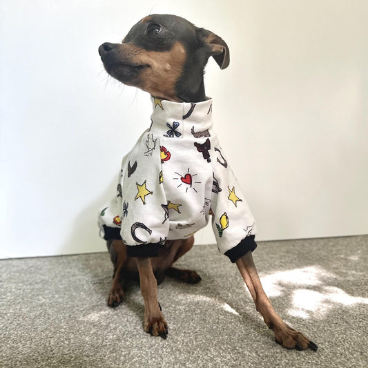 Custom Fit jersey Loungewear Top - Cowboy print