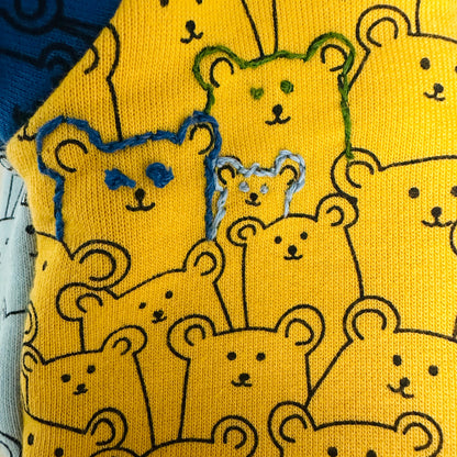 XXXS multicoloured Cotton Top for a puppy around 6" long, chest 8-10"