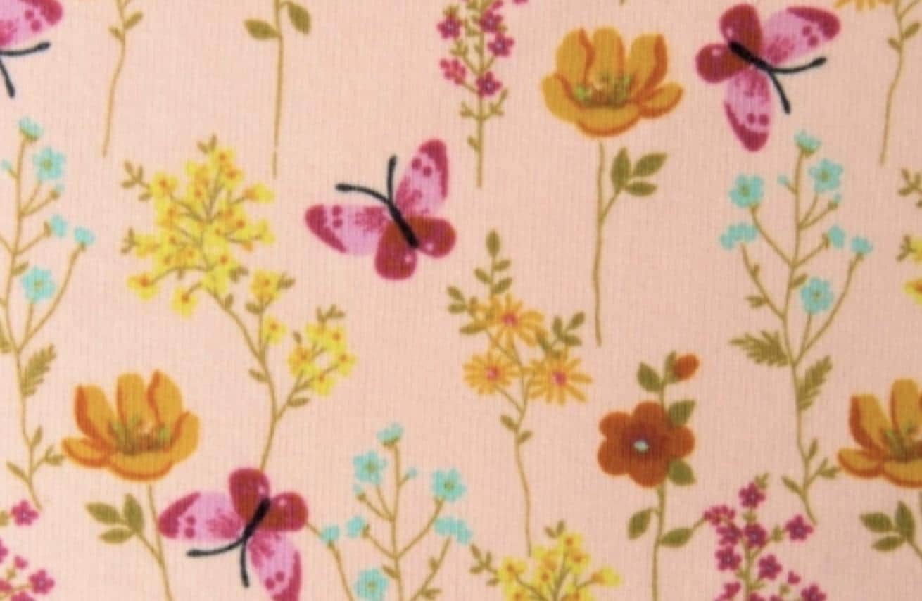 Custom Fleece Dog Sweatshirt: Pastel Floral Butterfly Print