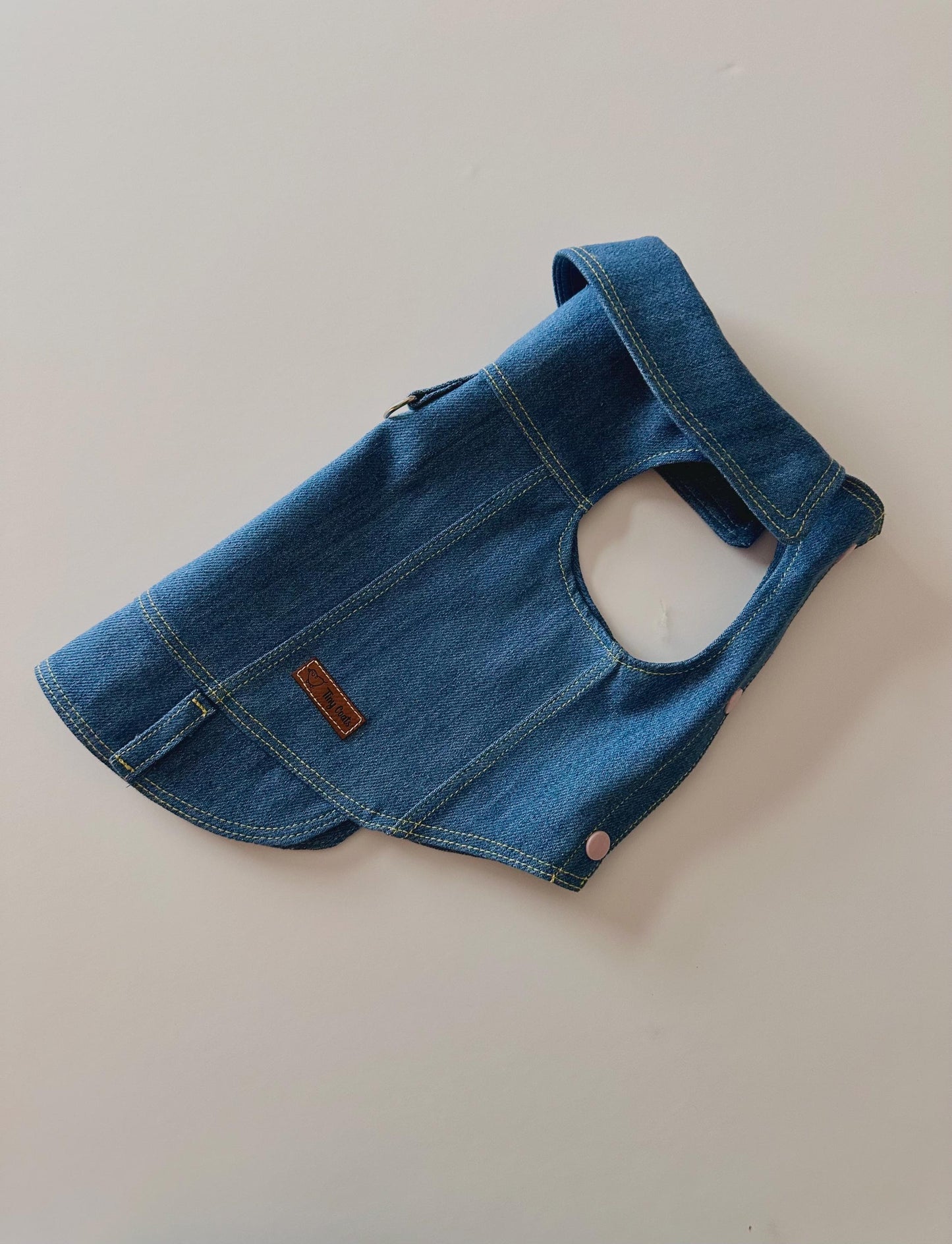 Custom Small Dog Denim Jacket - Handmade, Tailored & Fully Personalised