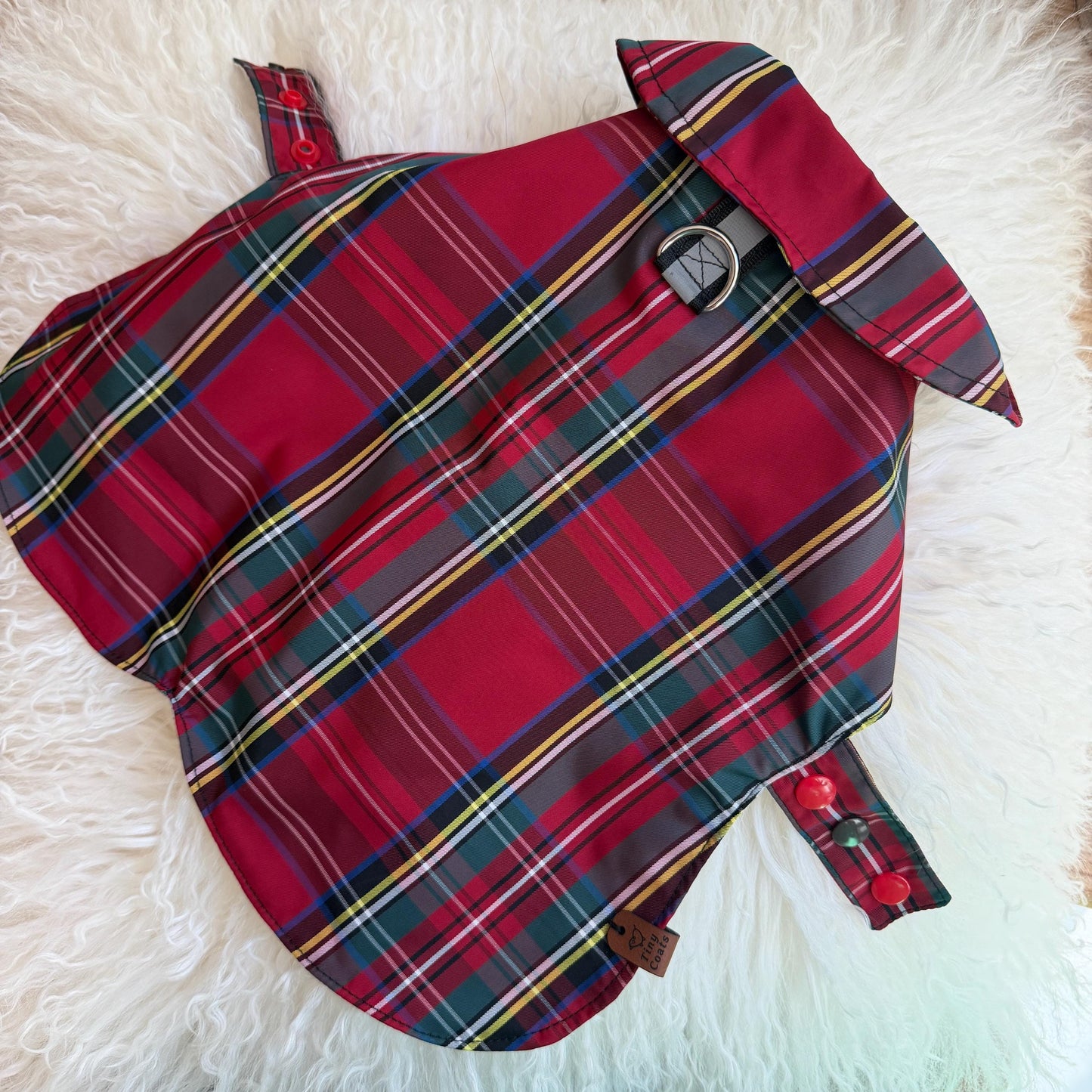 Made to Measure & fully customisable dog raincoat lined with cotton fleece or jersey
