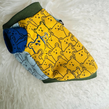 XXXS multicoloured Cotton Top for a puppy around 6" long, chest 8-10"