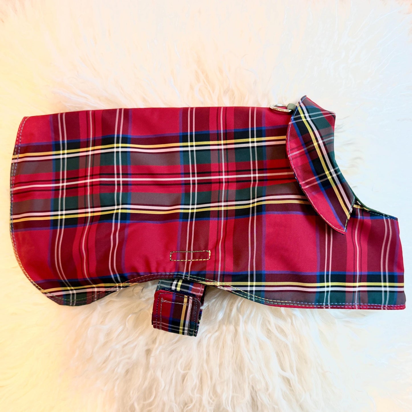 Made to Measure & fully customisable dog raincoat lined with cotton fleece or jersey