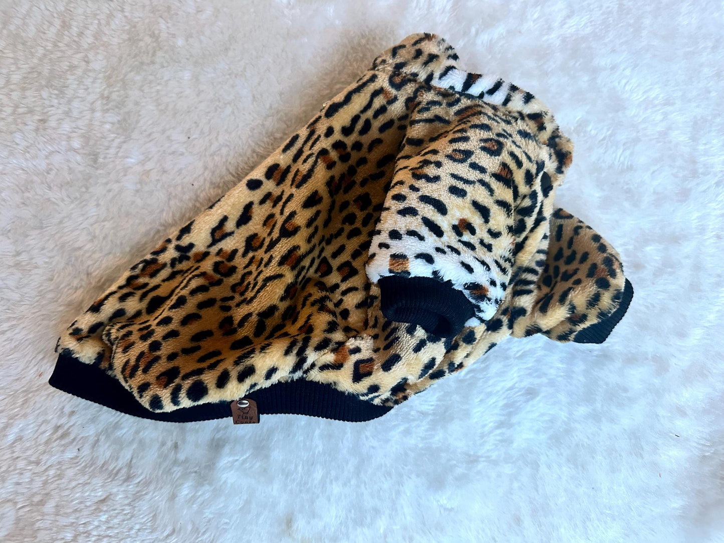 Custom Fit Animal print Fleece Dog Cardigan