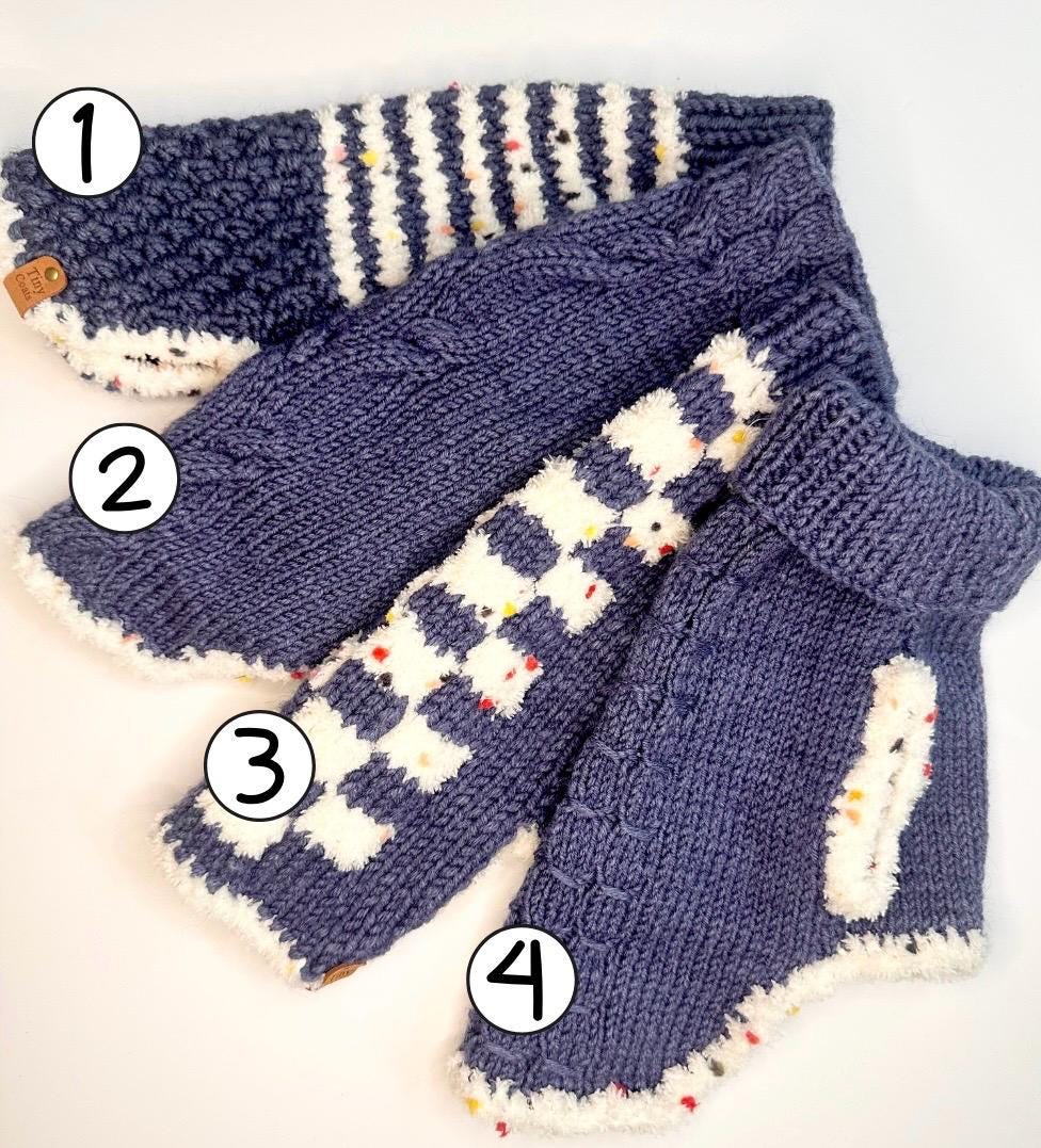 Cosy hand-knit sweater