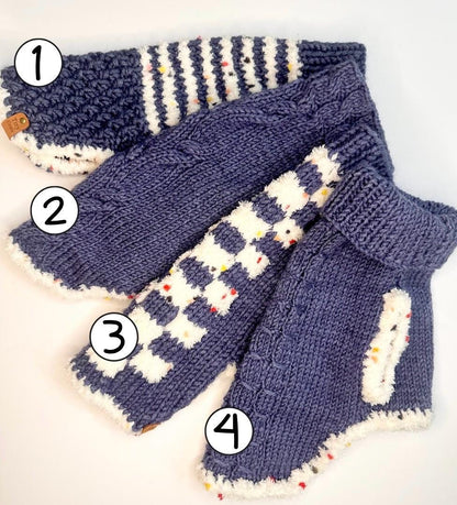 Cosy hand-knit sweater