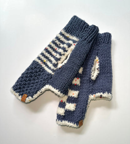 Cosy hand-knit sweater