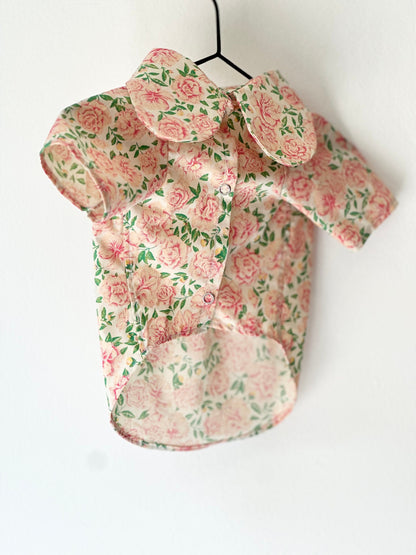 Vintage Floral Cotton Shirt - Made to Measure