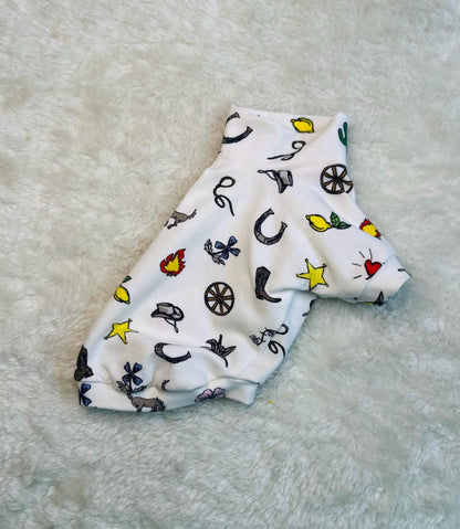 Custom Fit PJ's loungewear funky cowboy print top