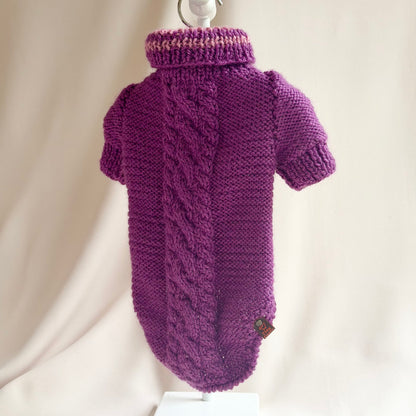 Hand knitted Alpaca Merino wool mix Jumper for 13-14inch chest, 9-10" length