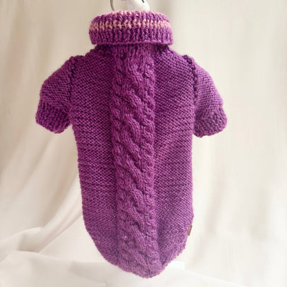 Hand knitted Alpaca Merino wool mix Jumper for 13-14inch chest, 9-10" length