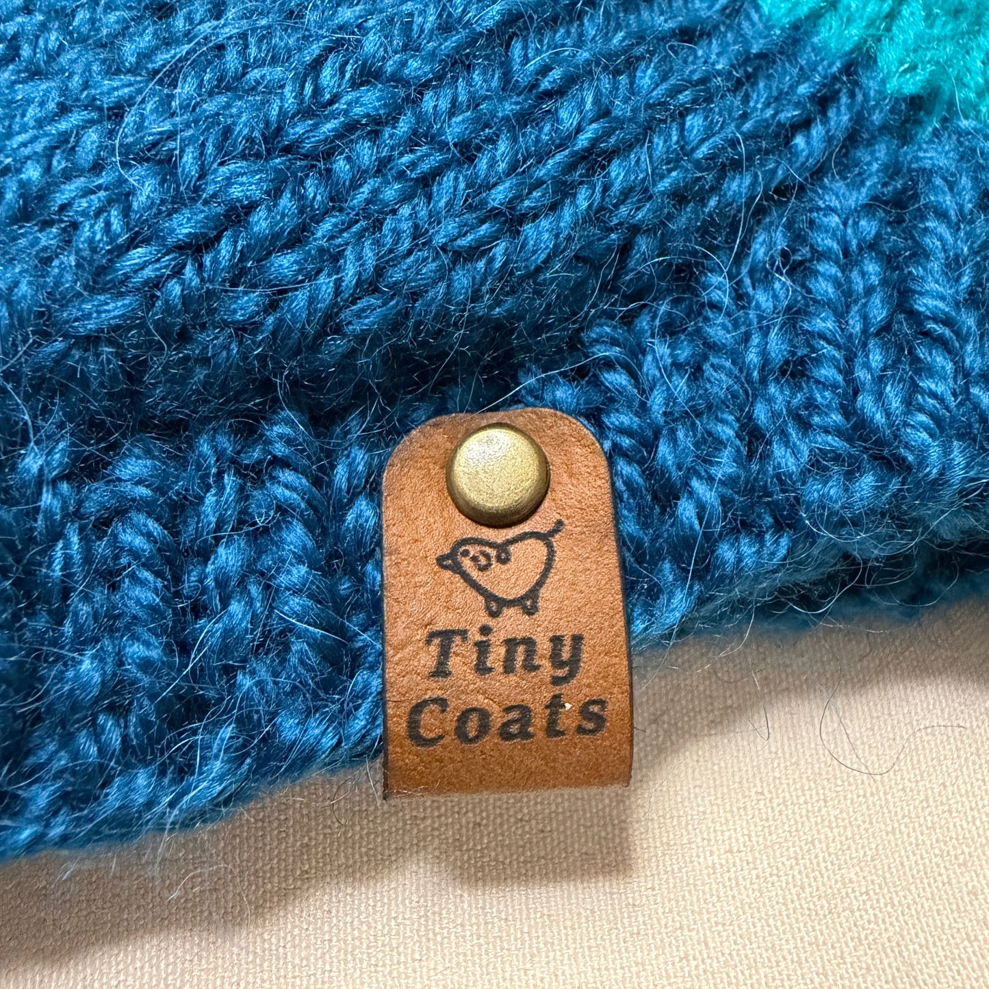 Hand knitted Alpaca Merino wool mix Jumper for Small Breed dogs and puppies 12-14in chest