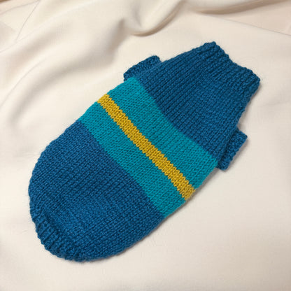 Hand knitted Alpaca Merino wool mix Jumper for Small Breed dogs and puppies 12-14in chest