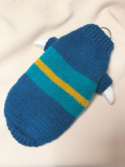 Hand knitted Alpaca Merino wool mix Jumper for Small Breed dogs and puppies 12-14in chest