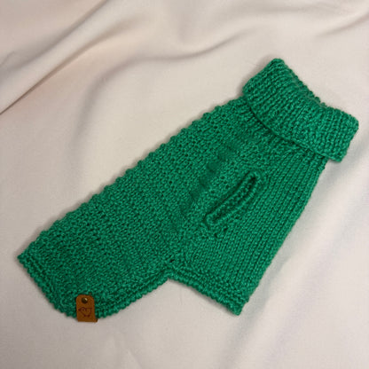 Hand-Knitted Alpaca & Merino Jumper for Small Dogs 13-14 in chest