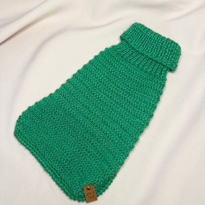 Hand-Knitted Alpaca & Merino Jumper for Small Dogs 13-14 in chest