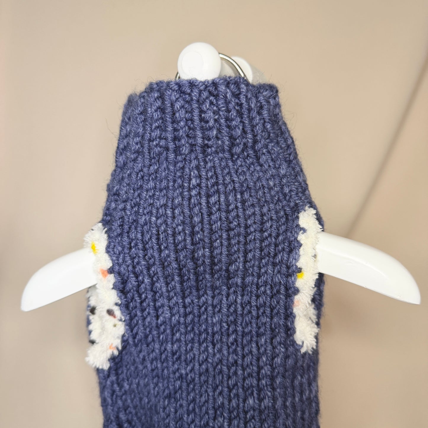 Hand-Knitted Alpaca & Merino Jumper for Small Dogs 13-14in chest