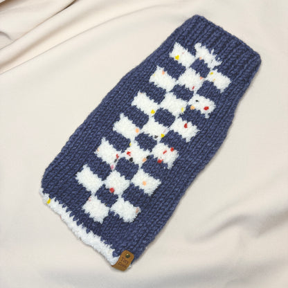 Hand-Knitted Alpaca & Merino Jumper for Small Dogs 13-14in chest