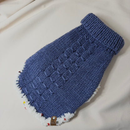 Hand-Knitted Alpaca & Merino Jumper for Small Dogs 14-15in chest