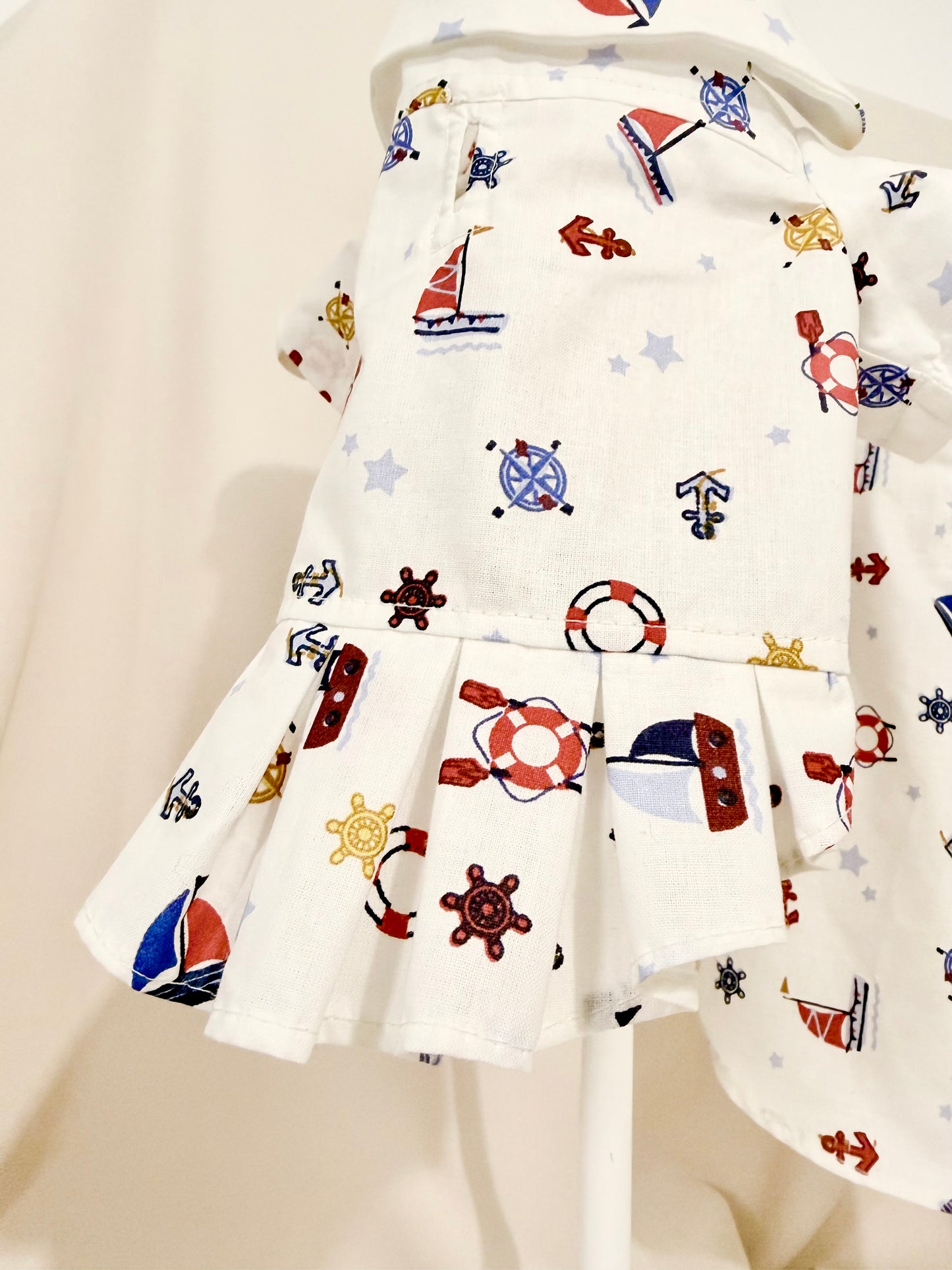 100% Lightweight Cotton Shirt Nautical print