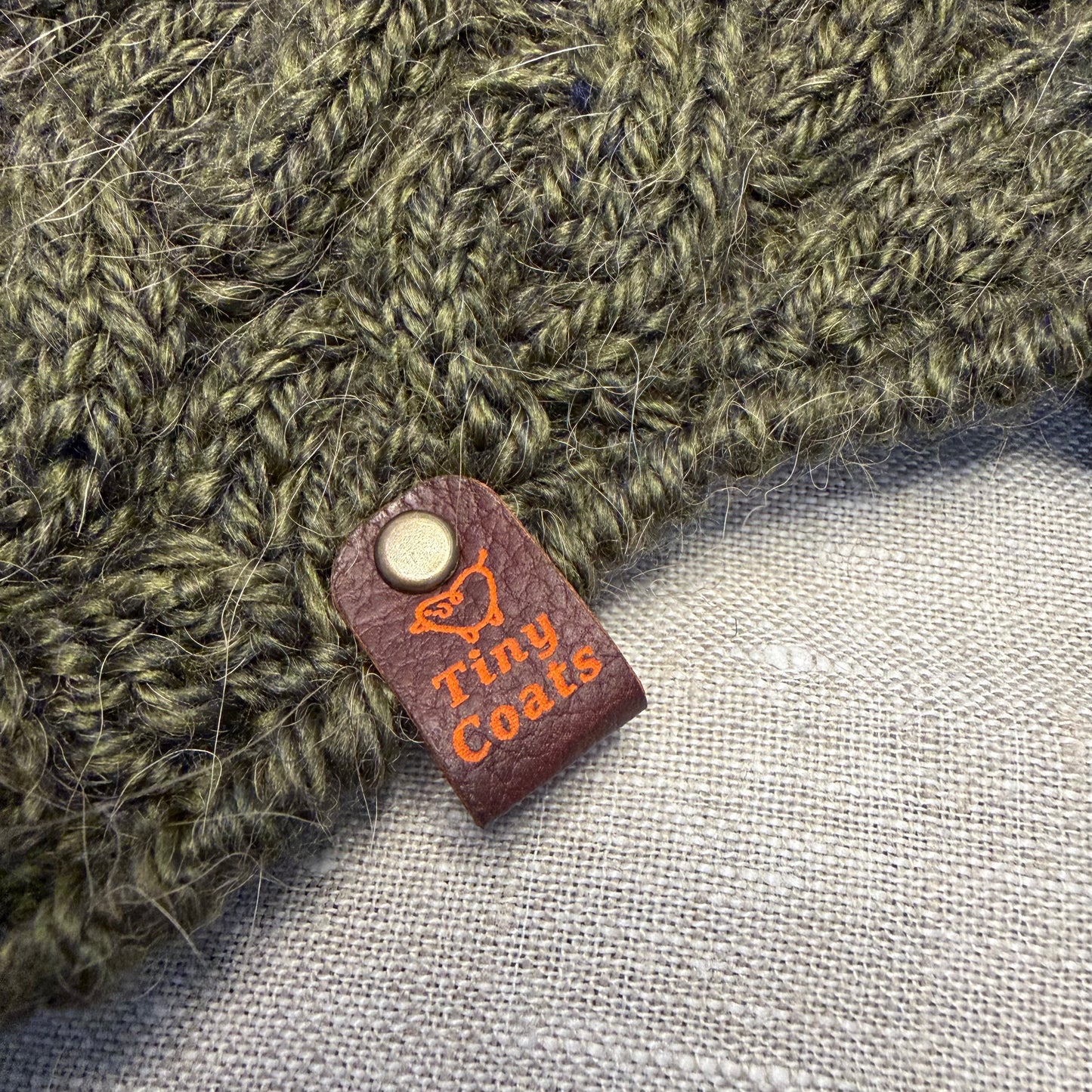 Hand knitted Alpaca Merino wool mix Jumper for Small Breed dogs and puppies 12.5-14.5in chest