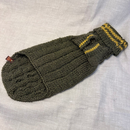 Hand knitted Alpaca Merino wool mix Jumper for Small Breed dogs and puppies 12.5-14.5in chest