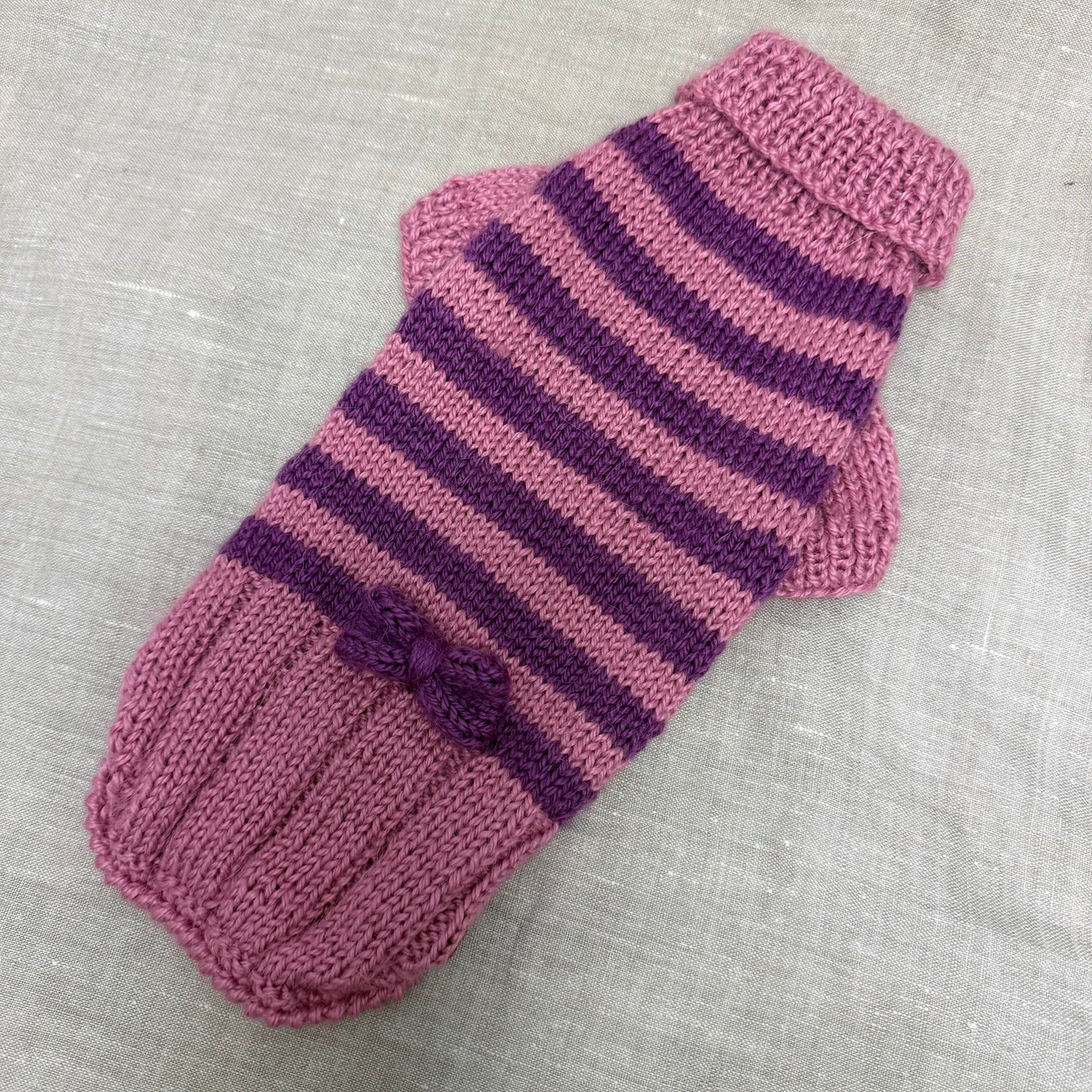 Hand knitted Alpaca Merino wool mix Jumper for Small Breed dogs and puppies 12-14inch chest