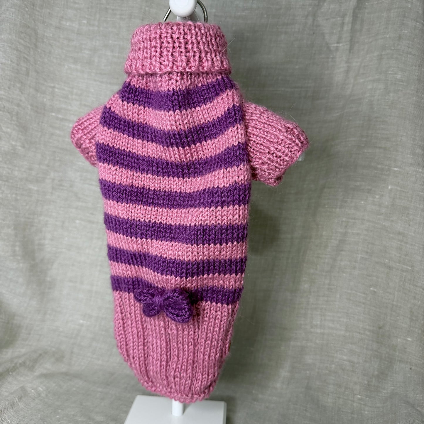 Hand knitted Alpaca Merino wool mix Jumper for Small Breed dogs and puppies 12-14inch chest