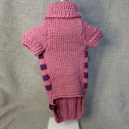 Hand knitted Alpaca Merino wool mix Jumper for Small Breed dogs and puppies 12-14inch chest