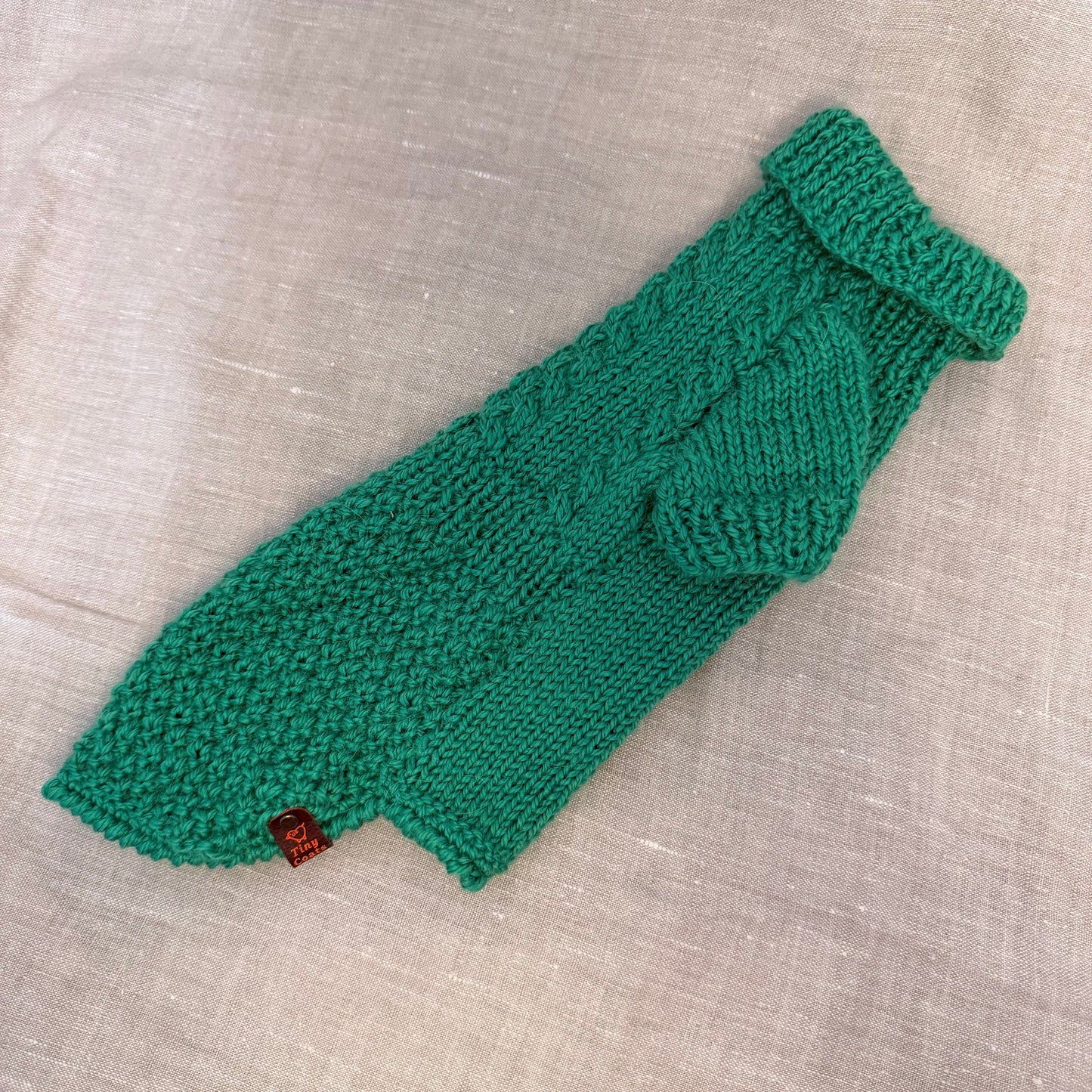 Hand knitted Alpaca Merino wool mix Jumper for Small Breed dogs and puppies 11-13in chest recommended for GIRLS