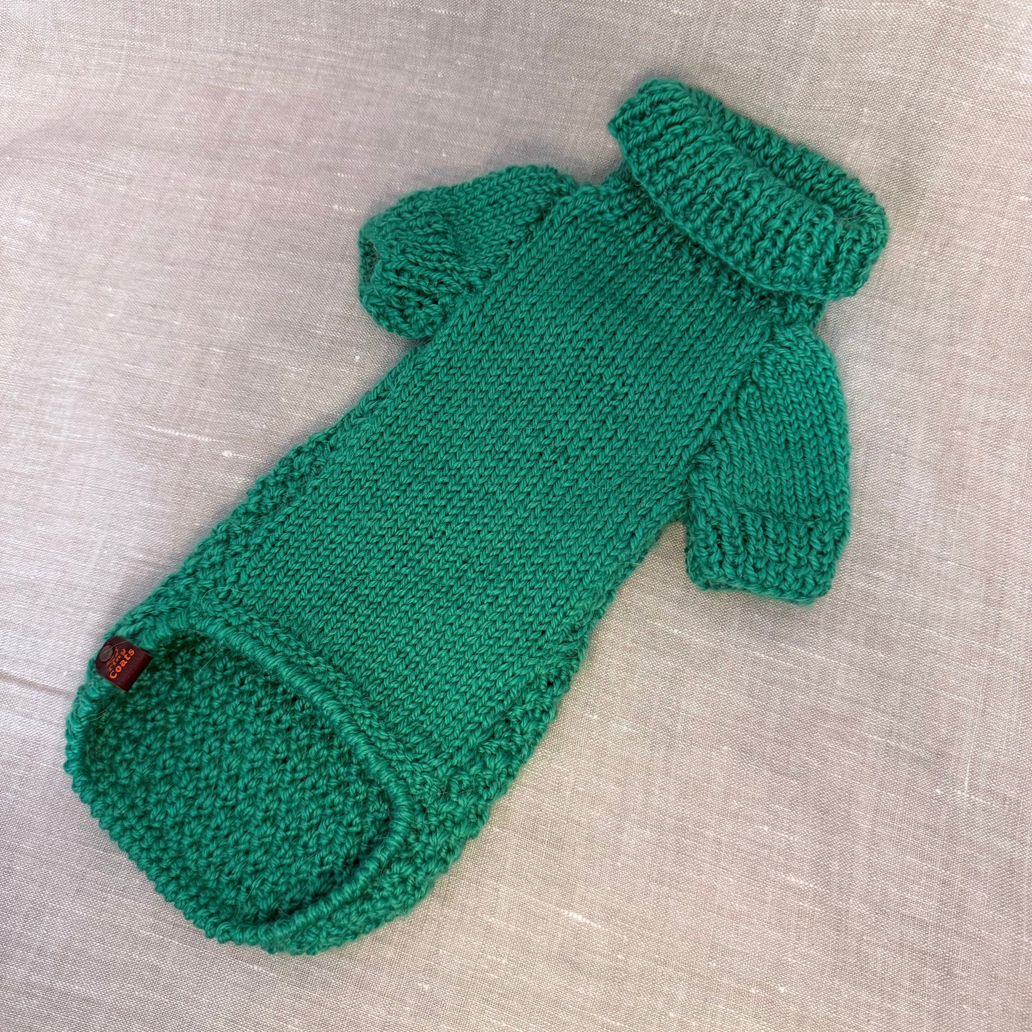 Hand knitted Alpaca Merino wool mix Jumper for Small Breed dogs and puppies 11-13in chest recommended for GIRLS