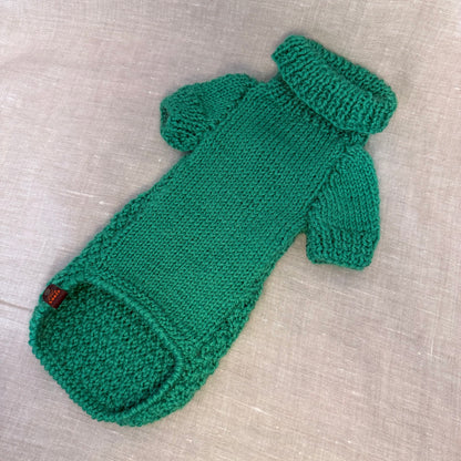 Hand knitted Alpaca Merino wool mix Jumper for Small Breed dogs and puppies 11-13in chest recommended for GIRLS