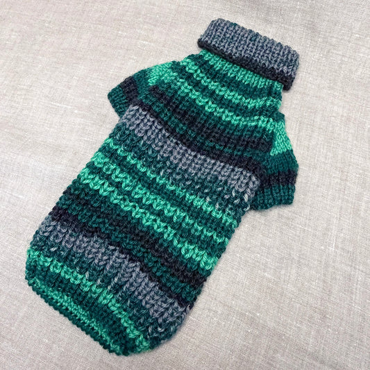 Hand knitted Alpaca Merino wool mix Jumper for 13-14inch chest, 8-9" length