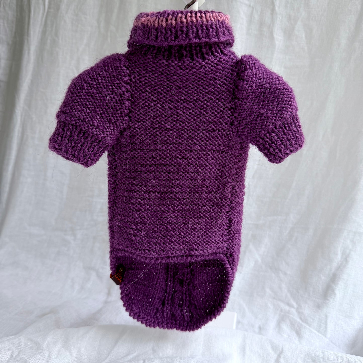 Hand knitted Alpaca Merino wool mix Jumper for 13-14inch chest, 9-10" length