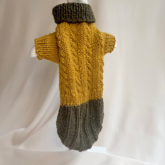 Hand knitted Alpaca Merino wool mix Jumper for 11-13inch chest, 9-10" length