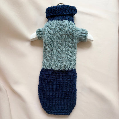 Hand knitted Alpaca Merino wool mix Jumper for 11-13inch chest, 9-10" length