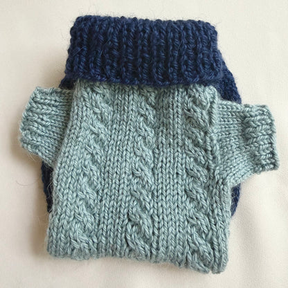 Hand knitted Alpaca Merino wool mix Jumper for 11-13inch chest, 9-10" length