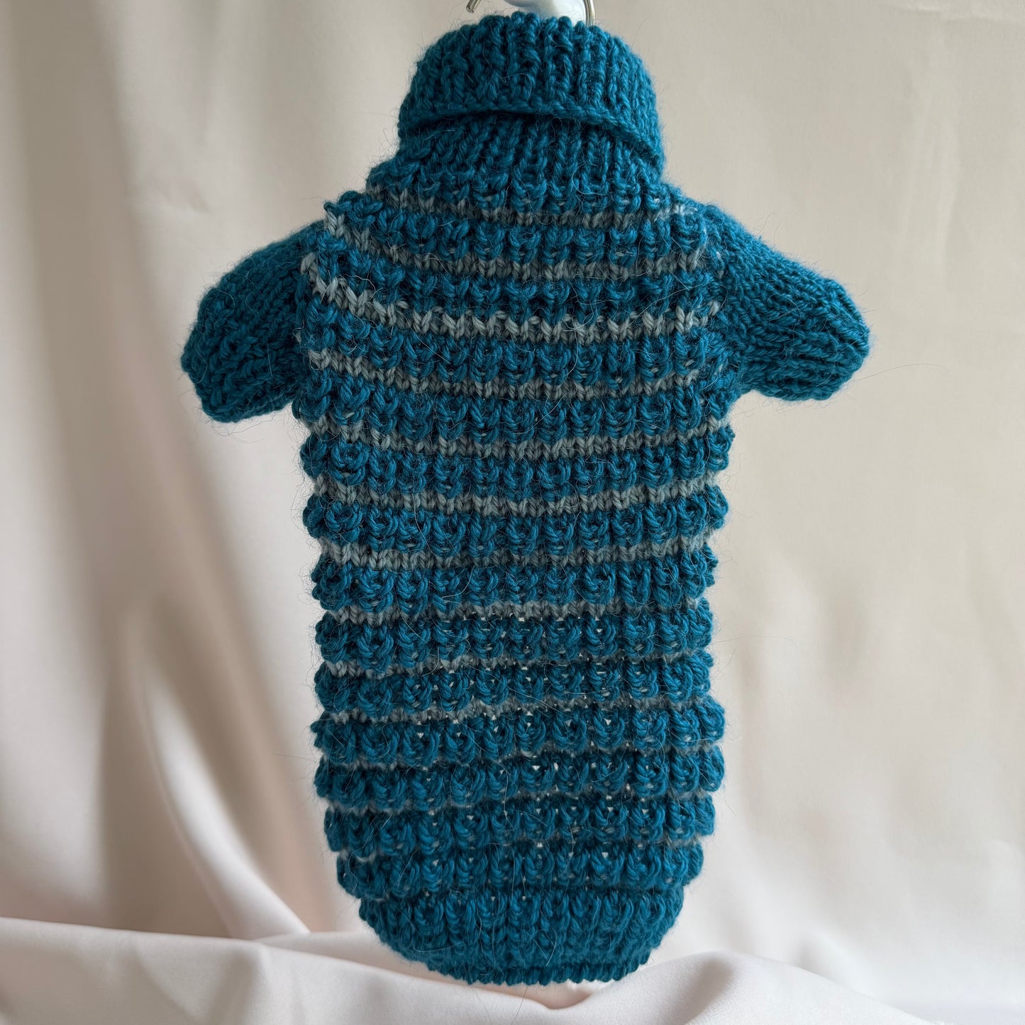 Hand knitted Alpaca Merino wool mix Jumper for 12-13inch chest, 8-9" length