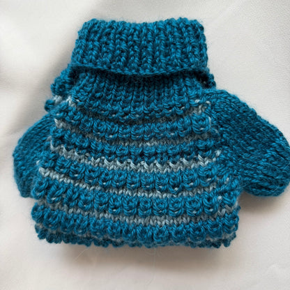 Hand knitted Alpaca Merino wool mix Jumper for 12-13inch chest, 8-9" length