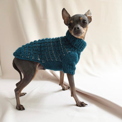 Hand knitted Alpaca Merino wool mix Jumper for 12-13inch chest, 8-9" length