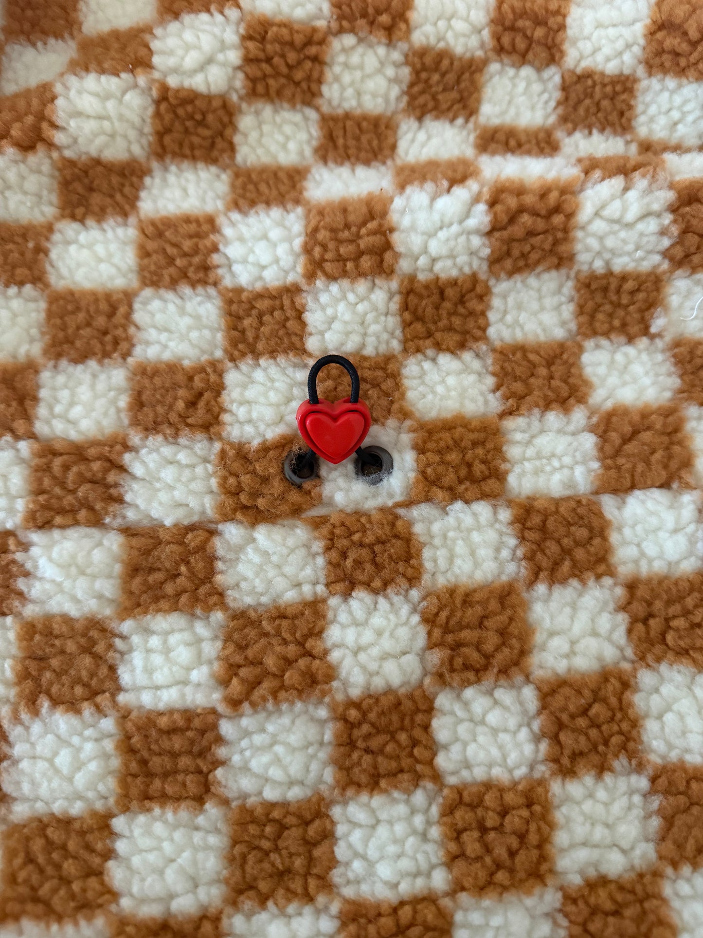 Checkered teddy Sherpa Onesie lined with 100% Cotton Fleece