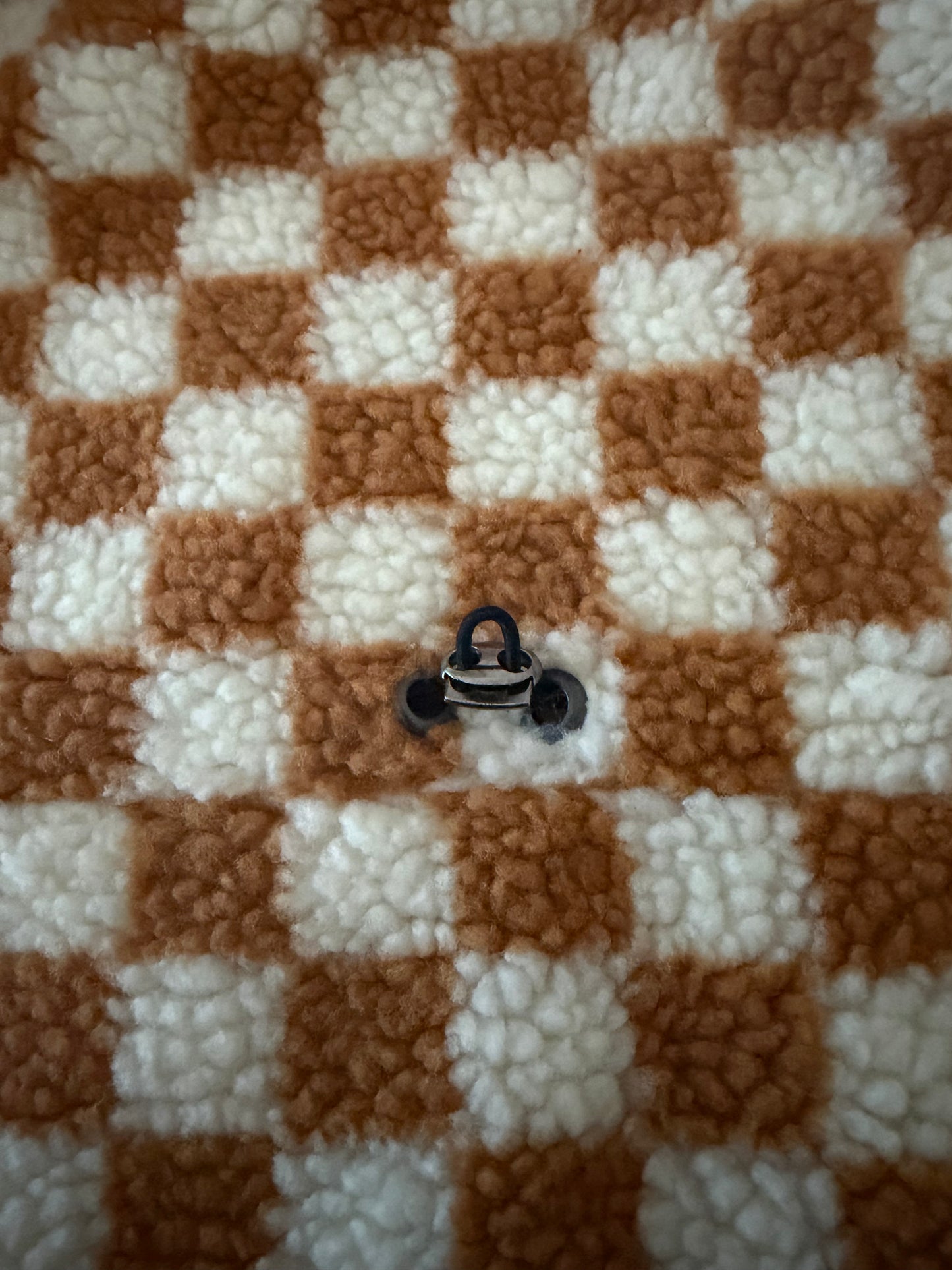 Checkered teddy Sherpa Onesie lined with 100% Cotton Fleece