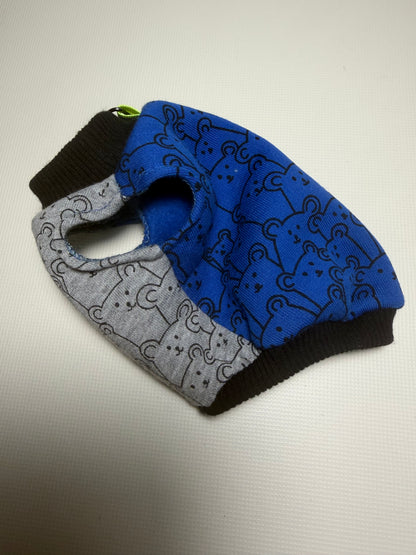 XXXS multicoloured Cotton Top for a puppy around 15cm long, chest 19-24cm